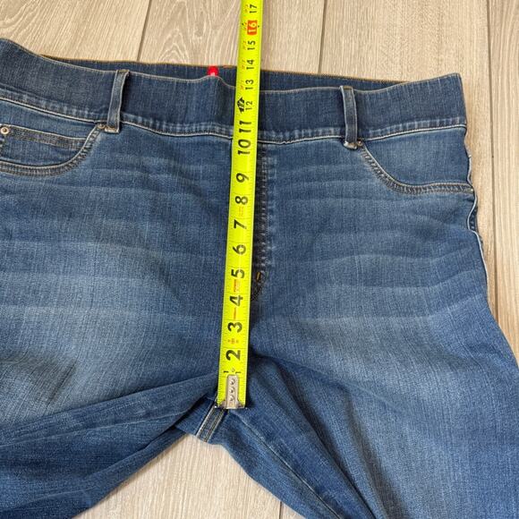 SPANX Jeans Denim Flare Vintage Indigo Blue Pull On Long Y2K 20456R Plus Size 2X - Picture 6 of 11